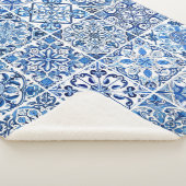 Mediterrane Tegels, Portugees, Azulejo, Majolica Sherpa Deken (3/4)