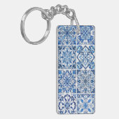 Mediterrane Tegels, Portugees, Azulejo, Majolica Sleutelhanger (Voorkant Links)