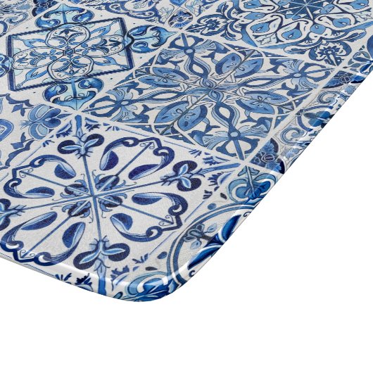 Mediterrane Tegels, Portugees, Azulejo, Majolica Snijplank (Hoek)