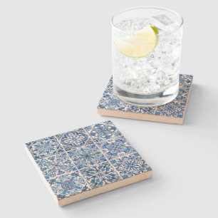 Mediterrane Tegels, Portugees, Azulejo, Majolica Stenen Onderzetter