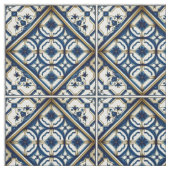 Mediterrane Tegels, Portugees, Azulejo, Majolica Stof (Swatch)