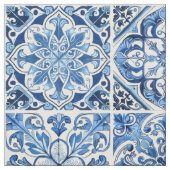 Mediterrane Tegels, Portugees, Azulejo, Majolica Stof (Swatch)