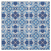 Mediterrane Tegels, Portugees, Azulejo, Majolica Stof (Swatch)