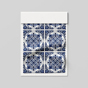 Mediterrane Tegels, Portugees, Azulejo, Majolica Stof
