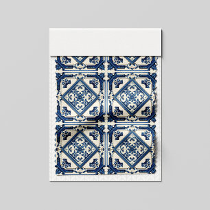 Mediterrane Tegels, Portugees, Azulejo, Majolica Stof