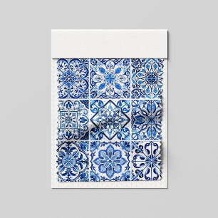 Mediterrane Tegels, Portugees, Azulejo, Majolica Stof