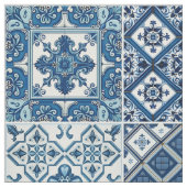 Mediterrane Tegels, Portugees, Azulejo, Majolica Stof (Swatch)