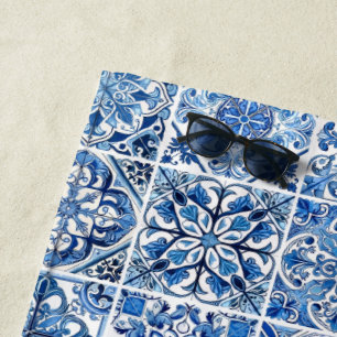 Mediterrane Tegels, Portugees, Azulejo, Majolica Strandlaken