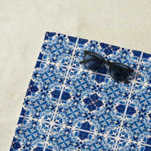 Mediterrane Tegels, Portugees, Azulejo, Majolica Strandlaken