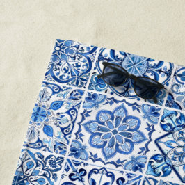 Mediterrane Tegels, Portugees, Azulejo, Majolica Strandlaken