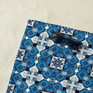 Mediterrane Tegels, Portugees, Azulejo, Majolica Strandlaken