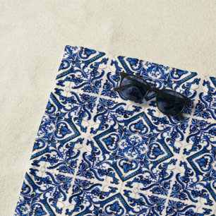 Mediterrane Tegels, Portugees, Azulejo, Majolica Strandlaken