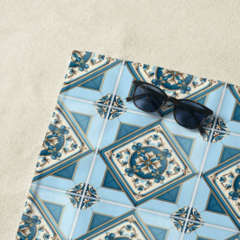 Mediterrane Tegels, Portugees, Azulejo, Majolica Strandlaken