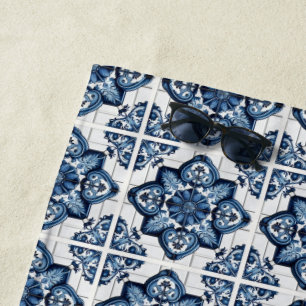 Mediterrane Tegels, Portugees, Azulejo, Majolica Strandlaken