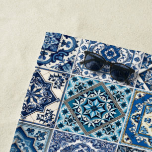 Mediterrane Tegels, Portugees, Azulejo, Majolica Strandlaken