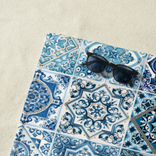 Mediterrane Tegels, Portugees, Azulejo, Majolica Strandlaken