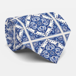 Mediterrane Tegels, Portugees, Azulejo, Majolica Stropdas