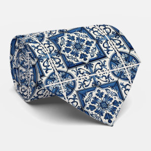 Mediterrane Tegels, Portugees, Azulejo, Majolica Stropdas