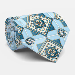 Mediterrane Tegels, Portugees, Azulejo, Majolica Stropdas