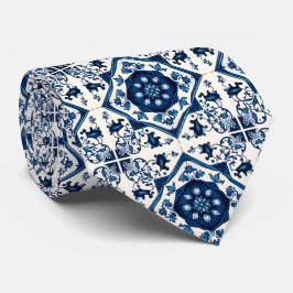 Mediterrane Tegels, Portugees, Azulejo, Majolica Stropdas