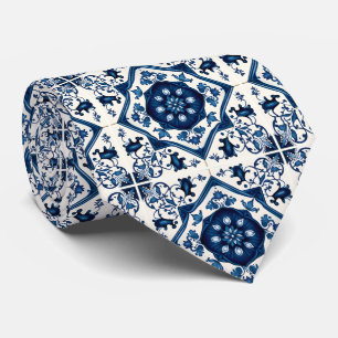 Mediterrane Tegels, Portugees, Azulejo, Majolica Stropdas