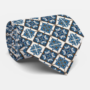 Mediterrane Tegels, Portugees, Azulejo, Majolica Stropdas