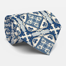 Mediterrane Tegels, Portugees, Azulejo, Majolica Stropdas