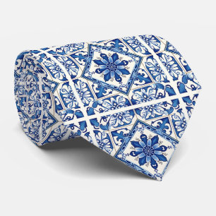 Mediterrane Tegels, Portugees, Azulejo, Majolica Stropdas