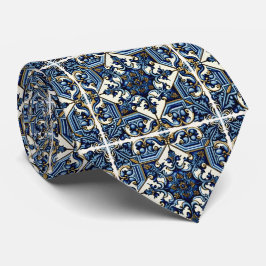 Mediterrane Tegels, Portugees, Azulejo, Majolica Stropdas