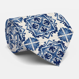 Mediterrane Tegels, Portugees, Azulejo, Majolica Stropdas