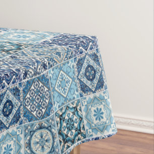 Mediterrane Tegels, Portugees, Azulejo, Majolica Tafelkleed