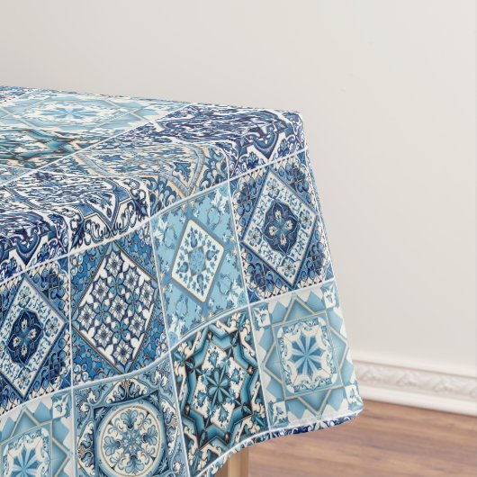 Mediterrane Tegels, Portugees, Azulejo, Majolica Tafelkleed (Voorbeeld)