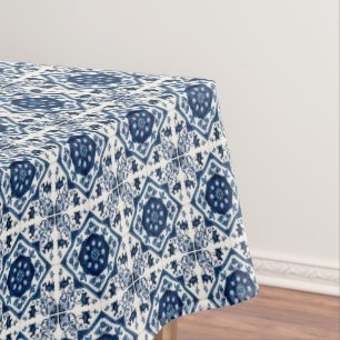 Mediterrane Tegels, Portugees, Azulejo, Majolica Tafelkleed