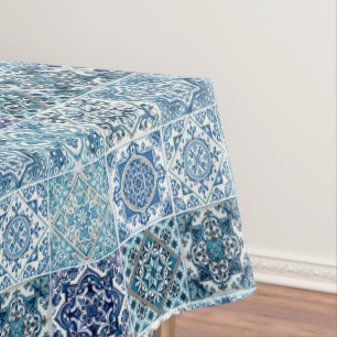 Mediterrane Tegels, Portugees, Azulejo, Majolica Tafelkleed