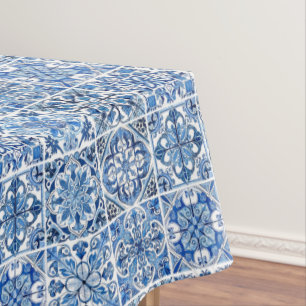 Mediterrane Tegels, Portugees, Azulejo, Majolica Tafelkleed