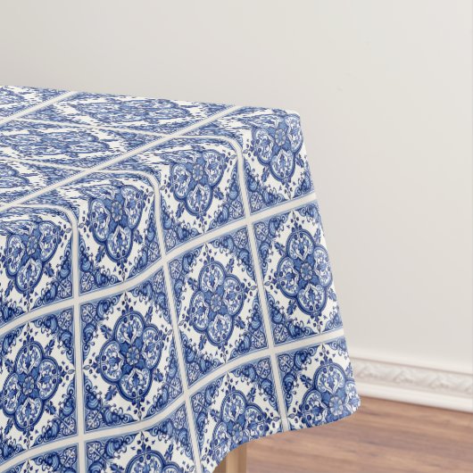 Mediterrane Tegels, Portugees, Azulejo, Majolica Tafelkleed (Voorbeeld)