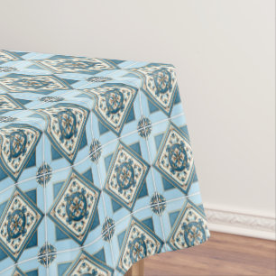 Mediterrane Tegels, Portugees, Azulejo, Majolica Tafelkleed
