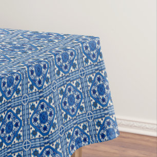 Mediterrane Tegels, Portugees, Azulejo, Majolica Tafelkleed