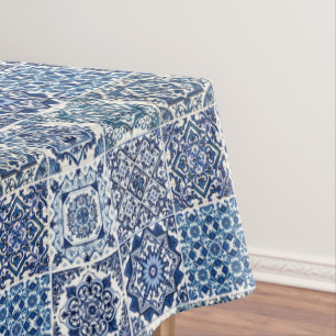 Mediterrane Tegels, Portugees, Azulejo, Majolica Tafelkleed