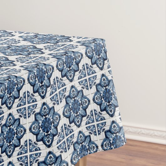 Mediterrane Tegels, Portugees, Azulejo, Majolica Tafelkleed (Voorbeeld)