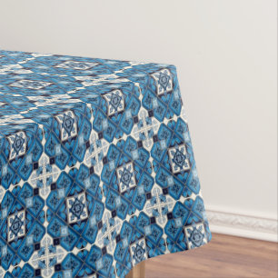 Mediterrane Tegels, Portugees, Azulejo, Majolica Tafelkleed
