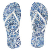 Mediterrane Tegels, Portugees, Azulejo, Majolica Teenslippers (Voetbed)
