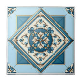 Mediterrane Tegels, Portugees, Azulejo, Majolica Tegeltje (Voorkant)