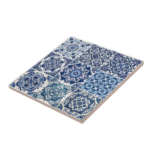 Mediterrane Tegels, Portugees, Azulejo, Majolica Tegeltje (Zijkant)