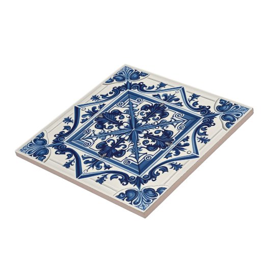 Mediterrane Tegels, Portugees, Azulejo, Majolica Tegeltje (Zijkant)