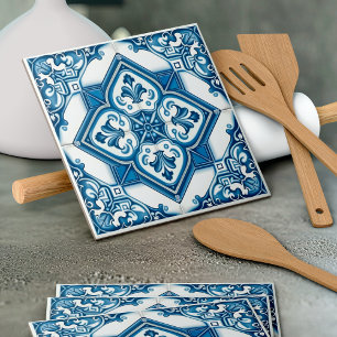 Mediterrane Tegels, Portugees, Azulejo, Majolica Tegeltje