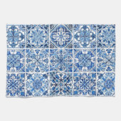 Mediterrane Tegels, Portugees, Azulejo, Majolica Theedoek (Horizontaal)