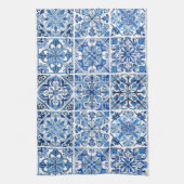 Mediterrane Tegels, Portugees, Azulejo, Majolica Theedoek (Verticaal)