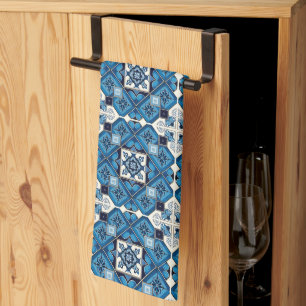 Mediterrane Tegels, Portugees, Azulejo, Majolica Theedoek