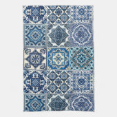 Mediterrane Tegels, Portugees, Azulejo, Majolica Theedoek (Verticaal)